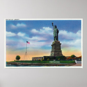 Poster NYC, YorkView novo da estátua da liberdade