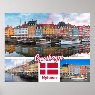 Poster Nyhavn Copenhagen Dinamarca