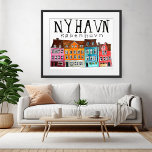 Poster NYHAVN Kobenhavn Watercolor Art Viagem<br><div class="desc">Adicione seu próprio texto, altere a cor de fundo também. Selecione o tamanho do impressão usando o menu suspenso acima e você pode clicar no botão "editar design" para personalizar o trabalho de arte para ajustado de qualquer tamanho de papel. Adquira um poster simples ou uma versão totalmente enquadrada e...</div>