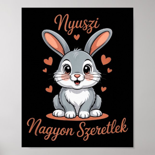 Poster Nyuszi, Meu Coelho - Szeretlek, Eu Te Amo!  (Frente)