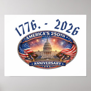 Poster O 250º aniversário da América