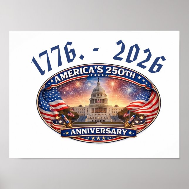 Poster O 250º aniversário da América (Frente)