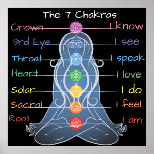 Poster O 7 Chakras 24 x 24"