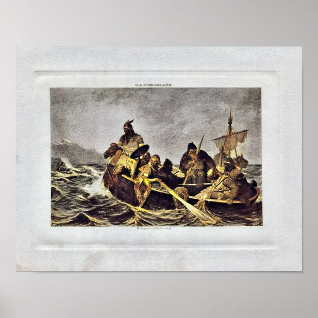 Poster O A Wergeland, Vikings, Leif Ericson (Frente)