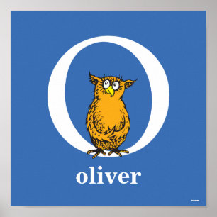 Pôster O ABC do Dr. Seuss: Letra O - Branco Adicione se