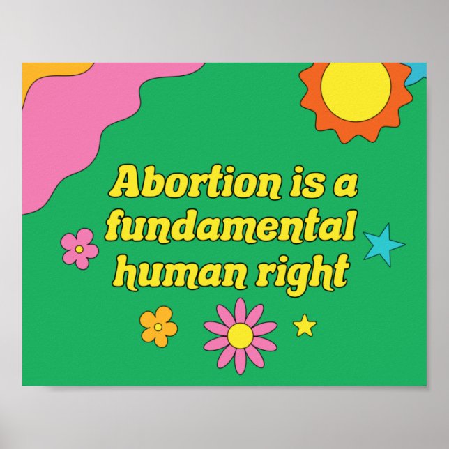 Poster O aborto é um direito político fundamental (Frente)