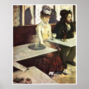 Pôster O absinto, 1876 - Edgar Degas