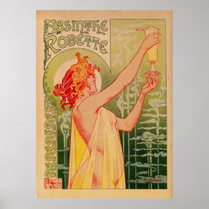Poster O absinto francês de alta qualidade Robette do