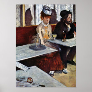 Pôster O absinto por Edgar Degas