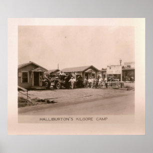Pôster O acampamento de Halliburton, Kilgore, Texas 1931