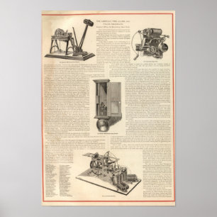 Poster O alarme de incêndio e o telégrafo americanos da