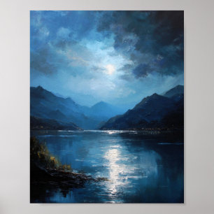 Poster O Alcance Luminescente: Um Noturno ao Luar