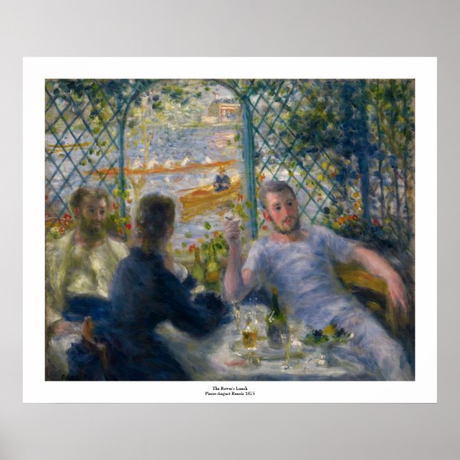 Pôster O almoço do Rower por Pierre-Auguste Renoir (Frente)