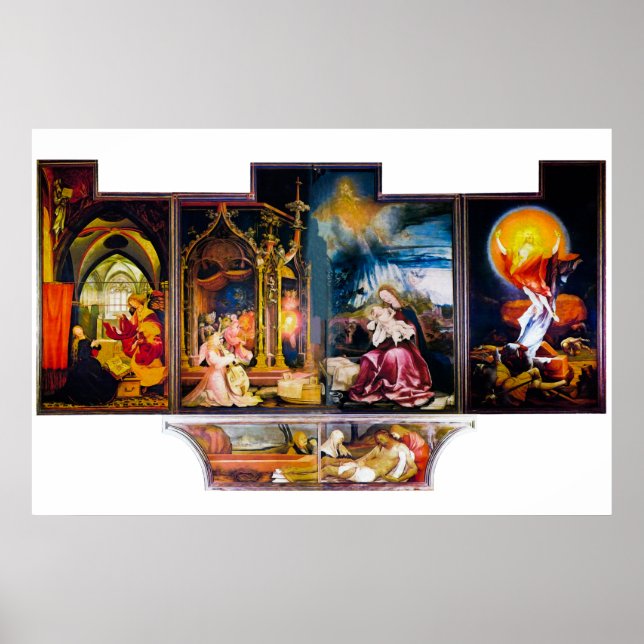 Poster O Altar de Mathis Gothart Grünewald (Frente)