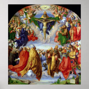 Pôster O Altarpiece de Landauer, todo o dia de santos,