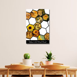 Poster O Amarelo Hexágono É Tudo O Que Tenho! Colagem Per
