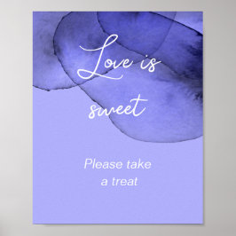 Poster O amor à lavanda violeta azul é um doce chá de pan