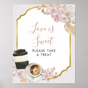 Poster O Amor Boho Está Cozinhando Chá de Noiva O Amor é 