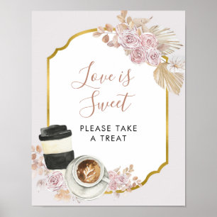 Poster O Amor Boho Está Cozinhando Chá de Noiva O Amor é