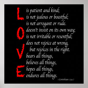 Poster O AMOR cristão Verses - sangue do cristo - o pret