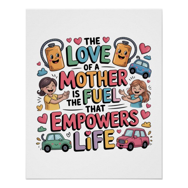 Pôster O Amor Da Mãe É O Combustível Que Dá Poder À Vida (Frente)