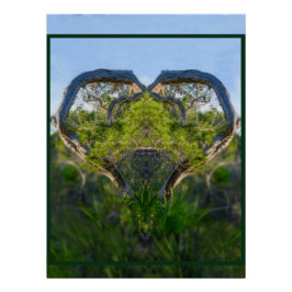 Pôster O Amor da Natureza Faux Canvas