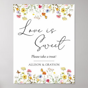 Poster O Amor de Casamento Botânico de Flor Selvagem é o