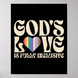 Poster O Amor de Deus é Totalmente Inclusivo Cristão Lgbt
