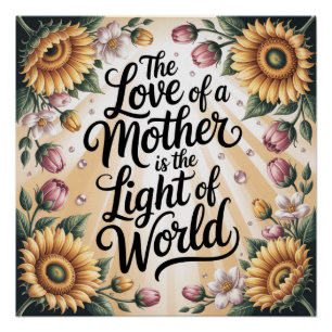 Pôster O Amor De Uma Mãe É A Luz Do Mundo
