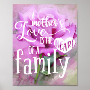 Poster O amor de uma mãe é o coração de uma família