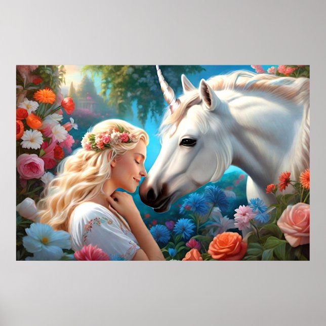 Poster O amor de uma princesa por seu unicórnio (Frente)