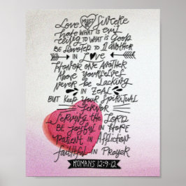 Poster O amor deve ser sincero Versículo da Bíblia do Dia