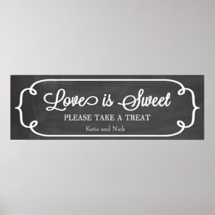 Pôster O amor do quadro é sinal doce