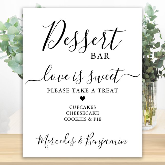 Poster O amor é Bar de deserto personalizado doce (Criador carregado)