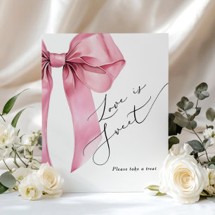 Poster O amor é doce Arco Rosa script Chuveiro de Noiva