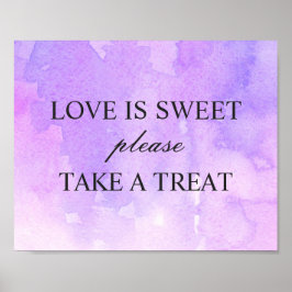 Poster O amor é doce. Casamento lilar roxo