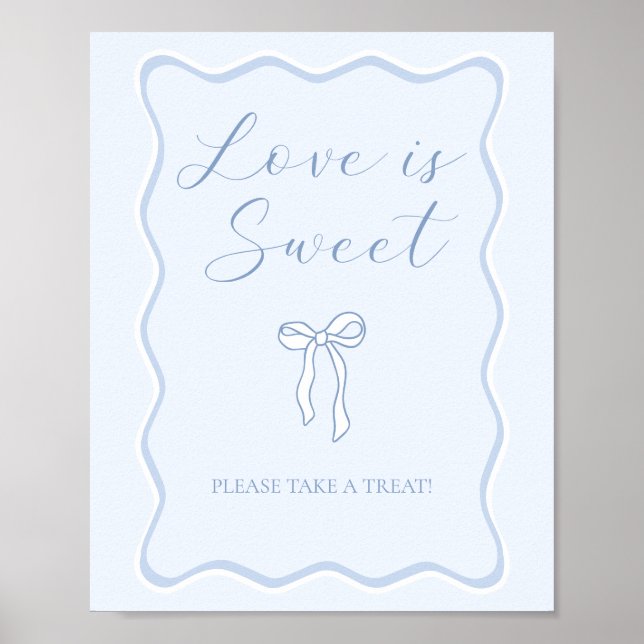 Poster O Amor é Doce Favor de Casamento Blue (Frente)