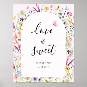 Poster O Amor é Doce, Pegue um Petisco Sinal de Chá de No