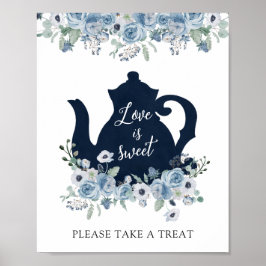Poster O amor é Doce Pegue um Presente Chá de Noiva