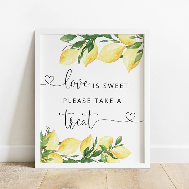 Poster O Amor é Doce Pegue Um Tratamento Chuveiro de Noiv (Criador carregado)
