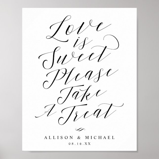 Poster O Amor é Doce Pegue um Tratamento Sinal de Casamen (Frente)