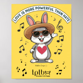 POSTER O AMOR É MAIS PODEROSO QUE O ÓDIO CARTAZ DO COELHI