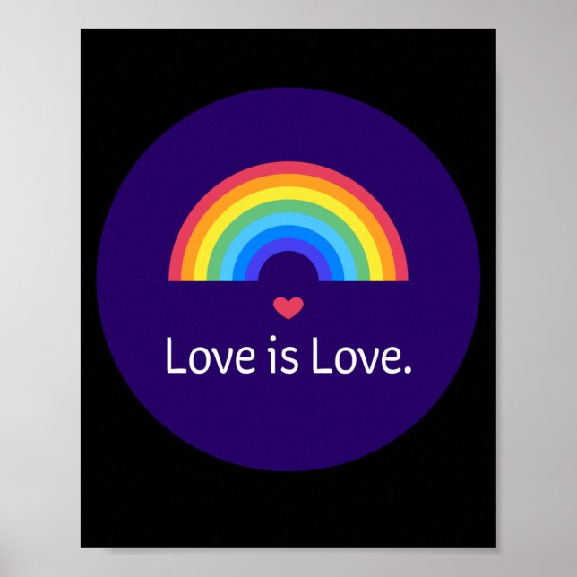 Poster O amor é o amor. LGBT+ORGULHO. Queer. (Frente)