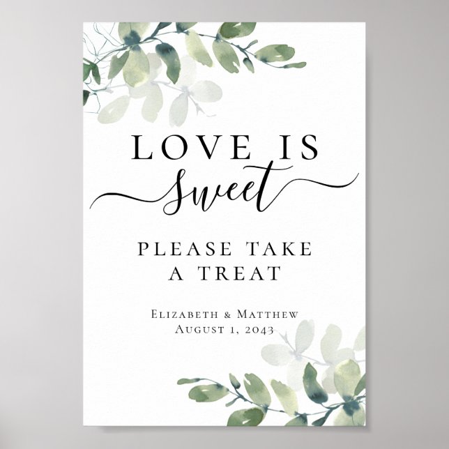 Poster O amor é o doce sinal de casamento de Eucalyptus (Frente)