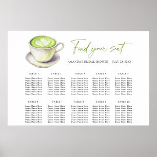 Poster O amor é o gráfico de assentos de Matcha Wedding