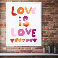 O AMOR É O Orgulho Lésbico Rosa Colorido