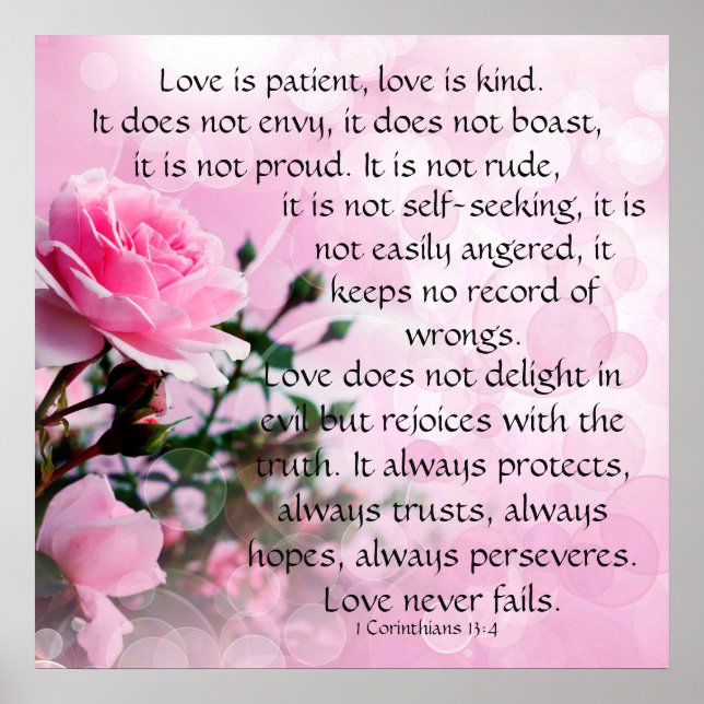 Poster O amor é paciente (Frente)