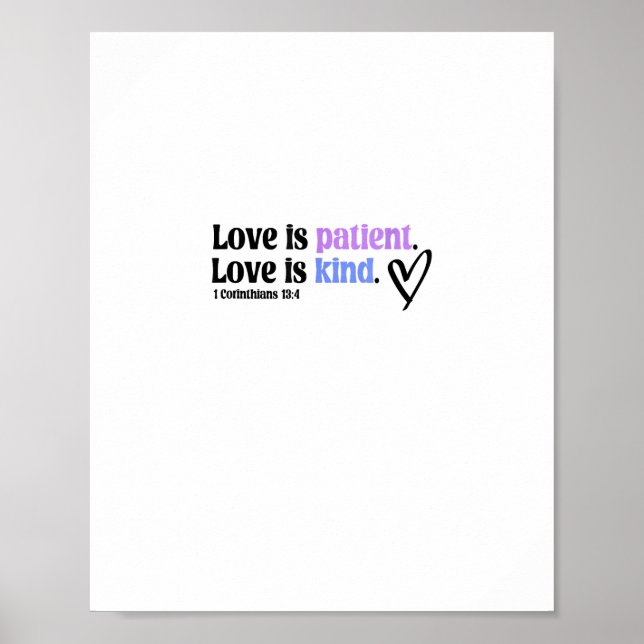 Poster O Amor é Paciente e Bondoso Apelo Atemporal (Frente)
