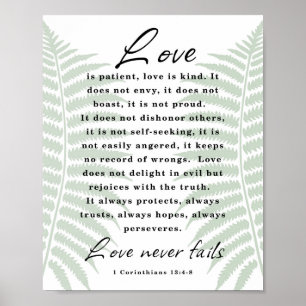 Poster O amor é paciente, o amor é gentil