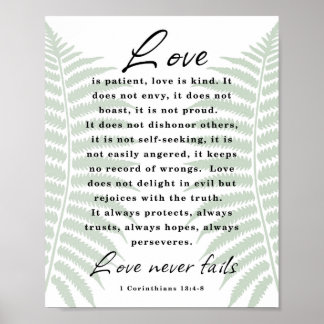 Poster O amor é paciente, o amor é gentil